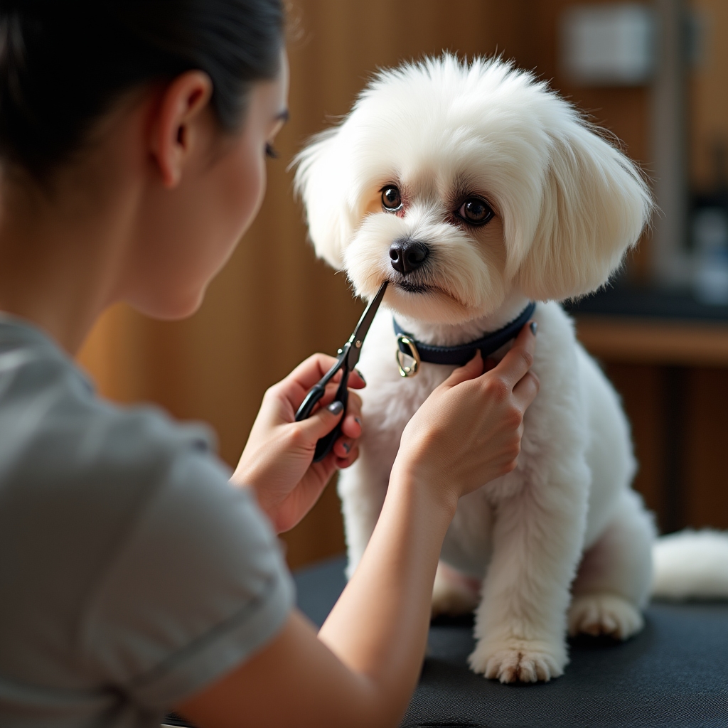 Corte de pelo a un perro con ansiedad usando técnicas de relajación